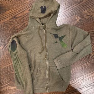 FreeCity zip up hooded sweatshirt